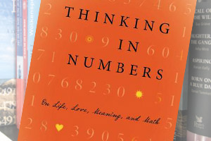 Montage of covers of Thinking in Numbers